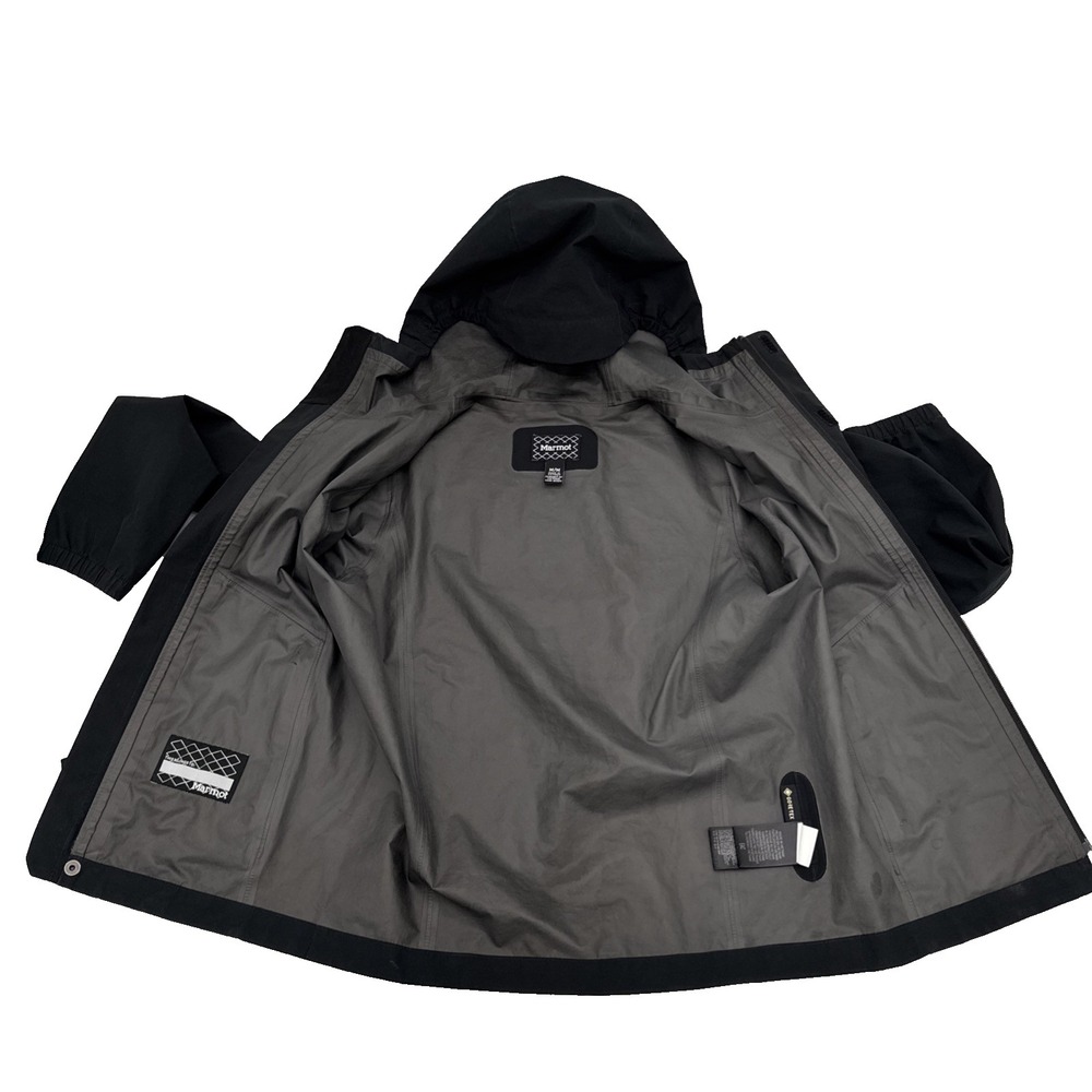 Marmot gore tex‎ kids Rain Jacket Black Size M Waterproof Windproof Hooded - Picture 3 of 14